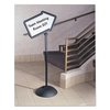 Safco 2-Sided Arrow Sign, Dry Erase Magnetic Steel, 25.5x17.75, Black Frame 4173BL